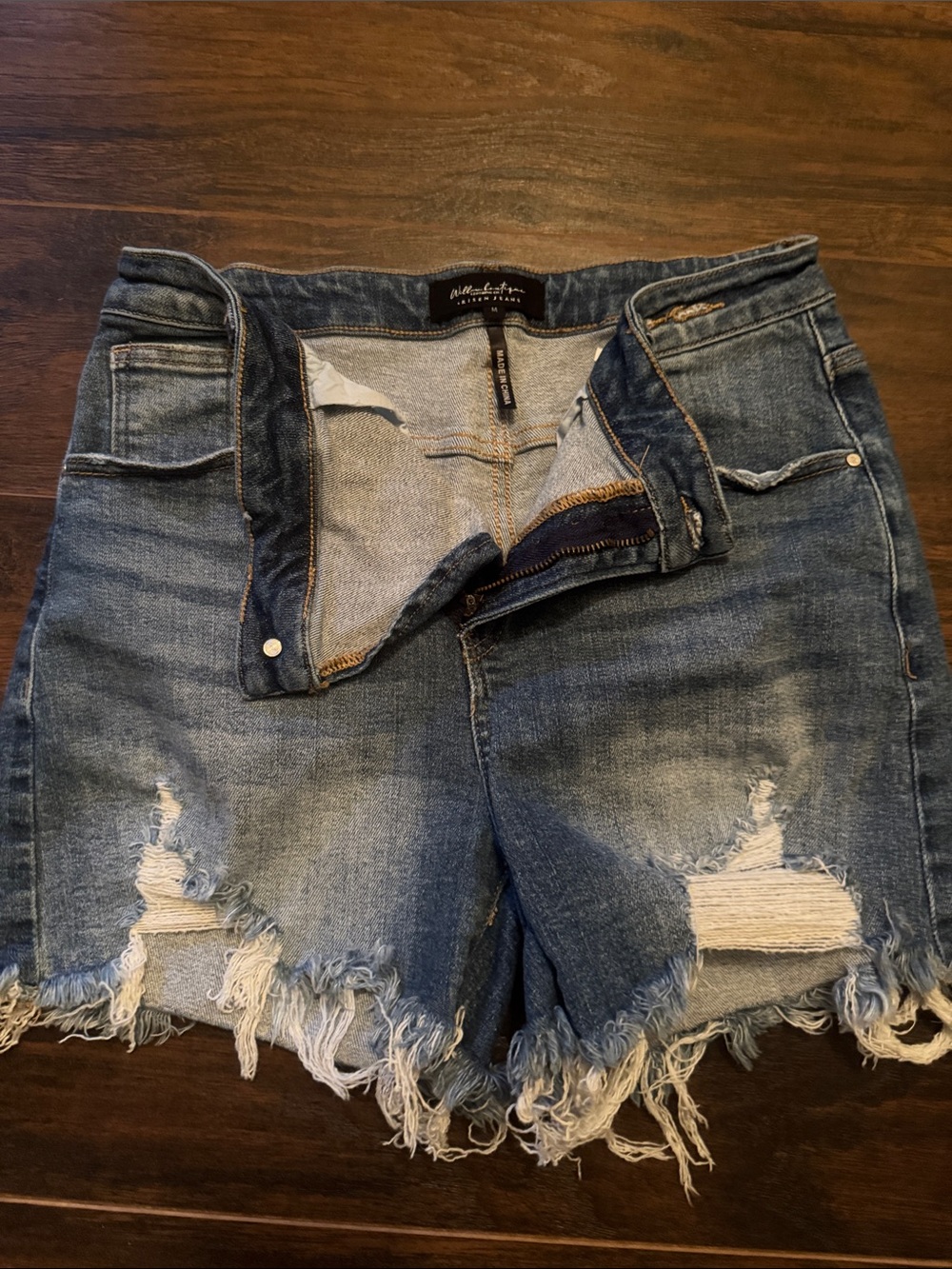 Wilfred Distressed Denim Jean Shorts - Blue